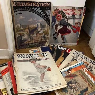 Antique and Vintage Magazines- Illustration, Vanity Fair, Saturday Evening Post