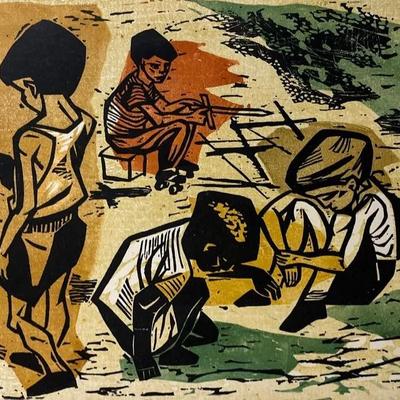 MidCentury Modern “Shadow Play” Irving Amen Signed Ltd Edition Lithograph 96/200 | Unframed