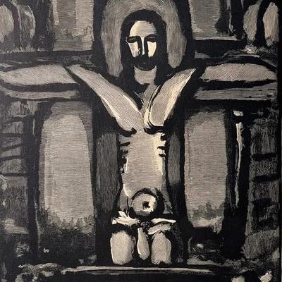 Christ on the Cross (Christ en croix) Lithograph 1926, Georges Rouault | Unsigned