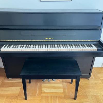 Yamaha Black Studio Upright Piano, Model No 2354649 - Excellent Condition