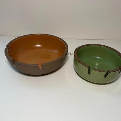 MidCentury Heath Pottery Ashtrays, 2 Pieces 