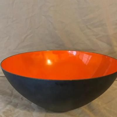 MidCentury Modern Krenit Danish 10” Metal Bowl