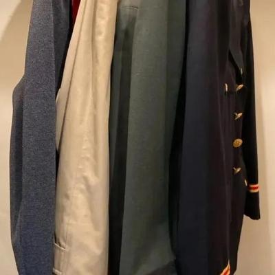 Men’s Military Uniforms, London Fog Trench Coat and Ties