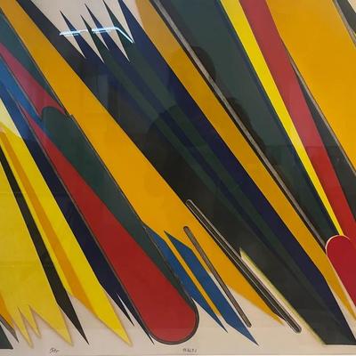 MidCentury Modern Ken Kusaka Ltd Ed Lithograph 15/35 1969 | Signed, Numbered | High Value Frame