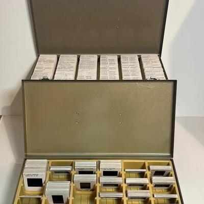 Architectural, Design, Global Travel 35mm Slides in  Vintage Sorter Metal Boxes | US, Greece, Egypt