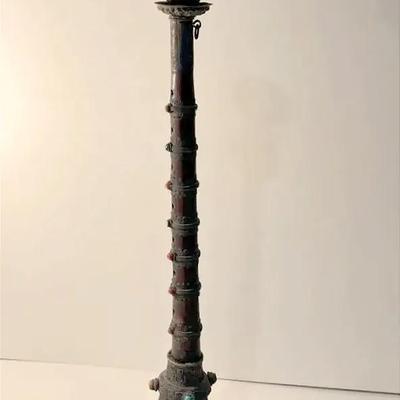Tibetan or Nepalese Double-reed Rgya-gling (Oboe) Made into a Candleholder