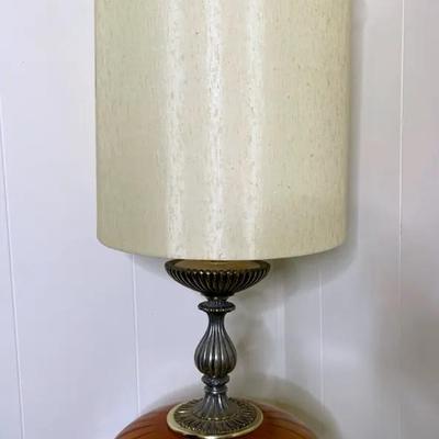 Hollywood Regency Brown Glass Lamp #2