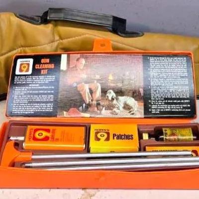 "Kolphin" Faux Leather Soft Gun Case and "Hoppe's" Gun Cleaning Kit