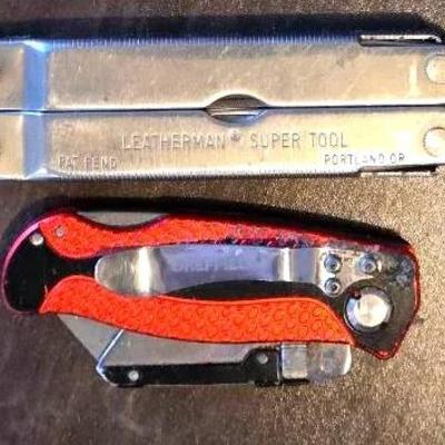 "Leathermanc" Super Tool Mulit-tool and "Sheffield" Utility Knife