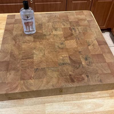 Thick Wood Butcher Block Checker Cutting Board 