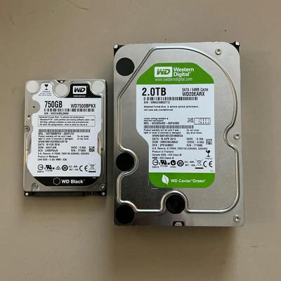 Western Digital 750GB & 2TB Hard Drives