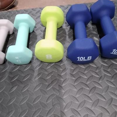Lot of colorful weights