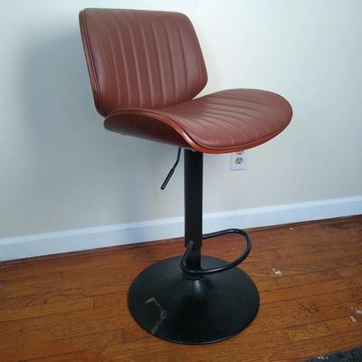 Contemporary tan adjustable barstool