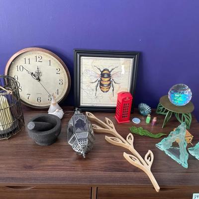 Lot Of Various Decor Including A Mini English Phone booth