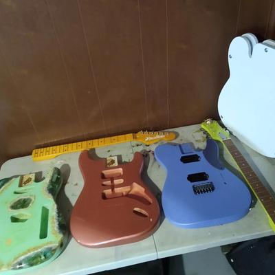 Lot of unfinished guitars