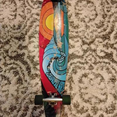 Skateboard With Seascape 