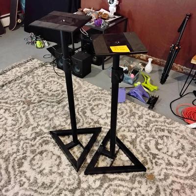 Two Adjustable Speaker Stands