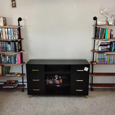 2 Industrial Style Bookshelves 