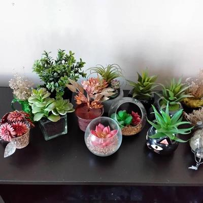 Lot Of Small Artificial Plants