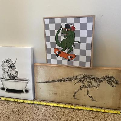 Three Fun Dinosaur Themed Prints