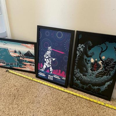 Three Asian Styled Contemporary Pop Art Prints