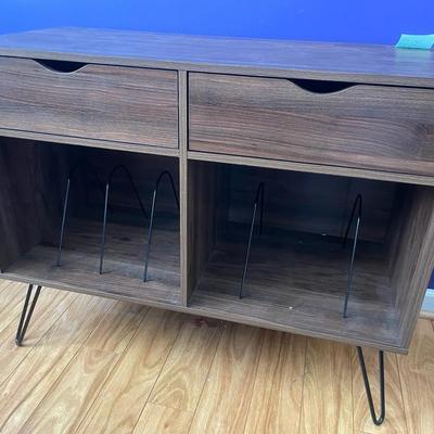 Contemporary Modern Record Storage Cabinet