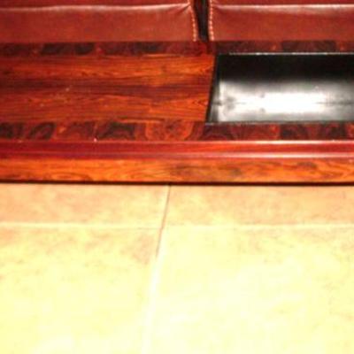 Sale Photo Thumbnail #53: ROSEWOOD TABLE WITH METAL INSERT