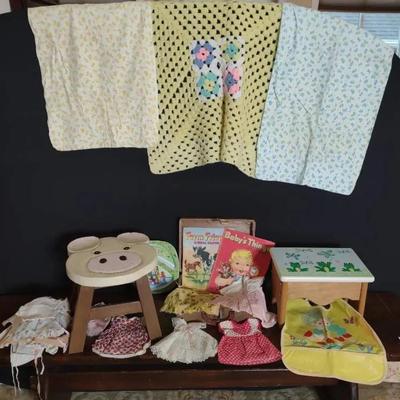 Baby Clothes, Blankets, & Stools 