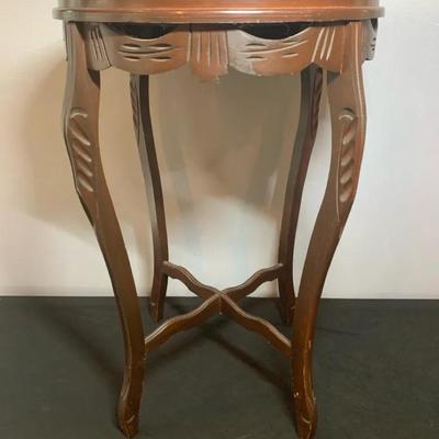 Vintage Dark Wood Side Table