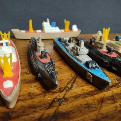 1950's Tootsietoy Cargo Ship, Submarine, Destroyer