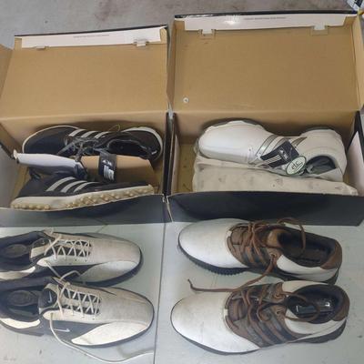 4 Pair Of men's Golf Shoes, 10, 10.5& 11