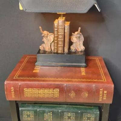 Book Nesting Tables With Drawers + Elephant Lamp