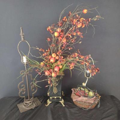 Two Lamps And Autumn Decor
