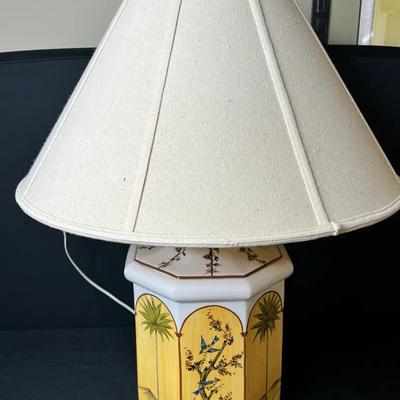 Beautiful Hand-painted Asian Lamp - 