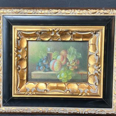 Framed Still Life Painting - 14x12x2 Inches