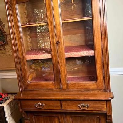 Vintage China Cabinet - 38.5x21x78 Inches 