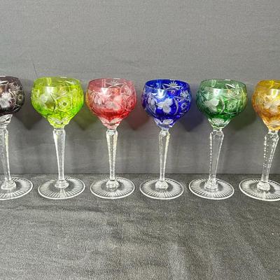 Vintage Nachtmann Traube Crystal Sherry Glasses - x6
