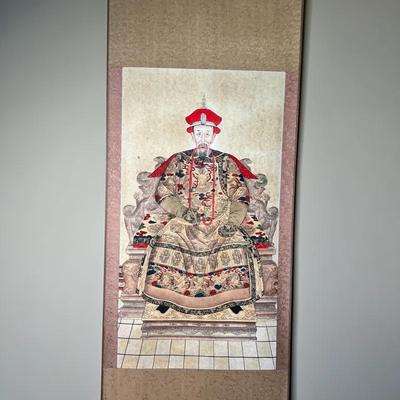 Asian Scroll Art (Man) - 19x48 Inches