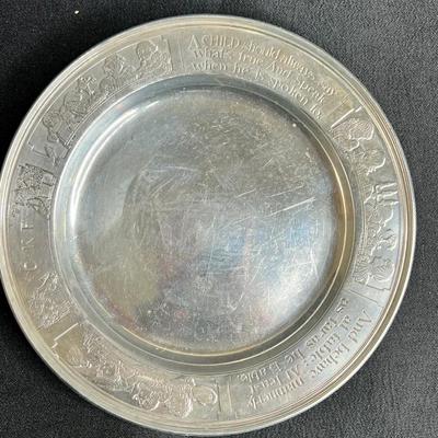 Sterling Silver Child’s Plate - 6.25 Inches 