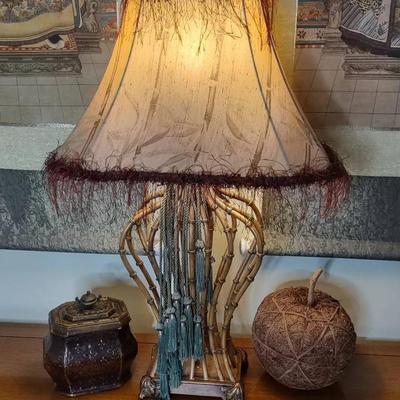 Asian Inspired Bamboo Lamp + Decor