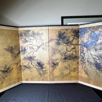 4-panel Asian Screen Art - 78x36 Inches