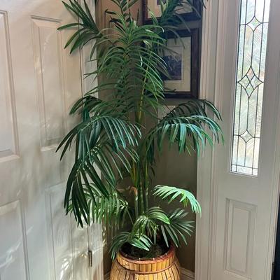 Artificial Areca Palm Tree In Bamboo Pot - 87 Inches Tall