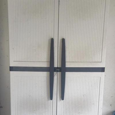 Poly Storage Cabinet With Serving Items And More