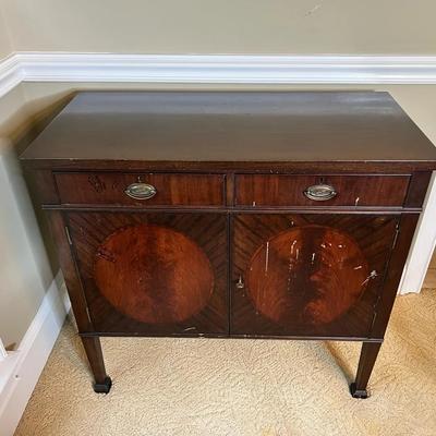 Solid Wood Antique Sideboard - 36x18x34 Inches 