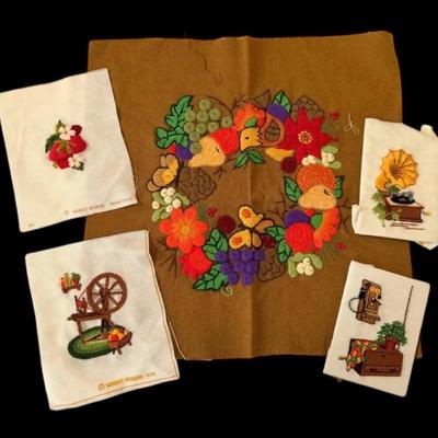 Sunset Designs Fruits And Florals Crewels