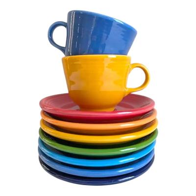 Rainbow Fiestaware Saucers & Cups