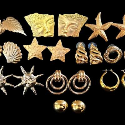 Large Gold-Toned Earrings