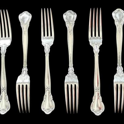 Gorham Chantilly Sterling Silver 7” Forks (270g Total)
