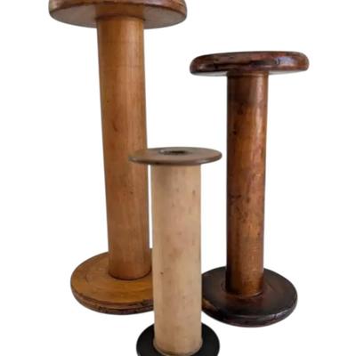 3 Wooden Spools