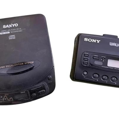 Sony Walkman & Sanyo CD Player 